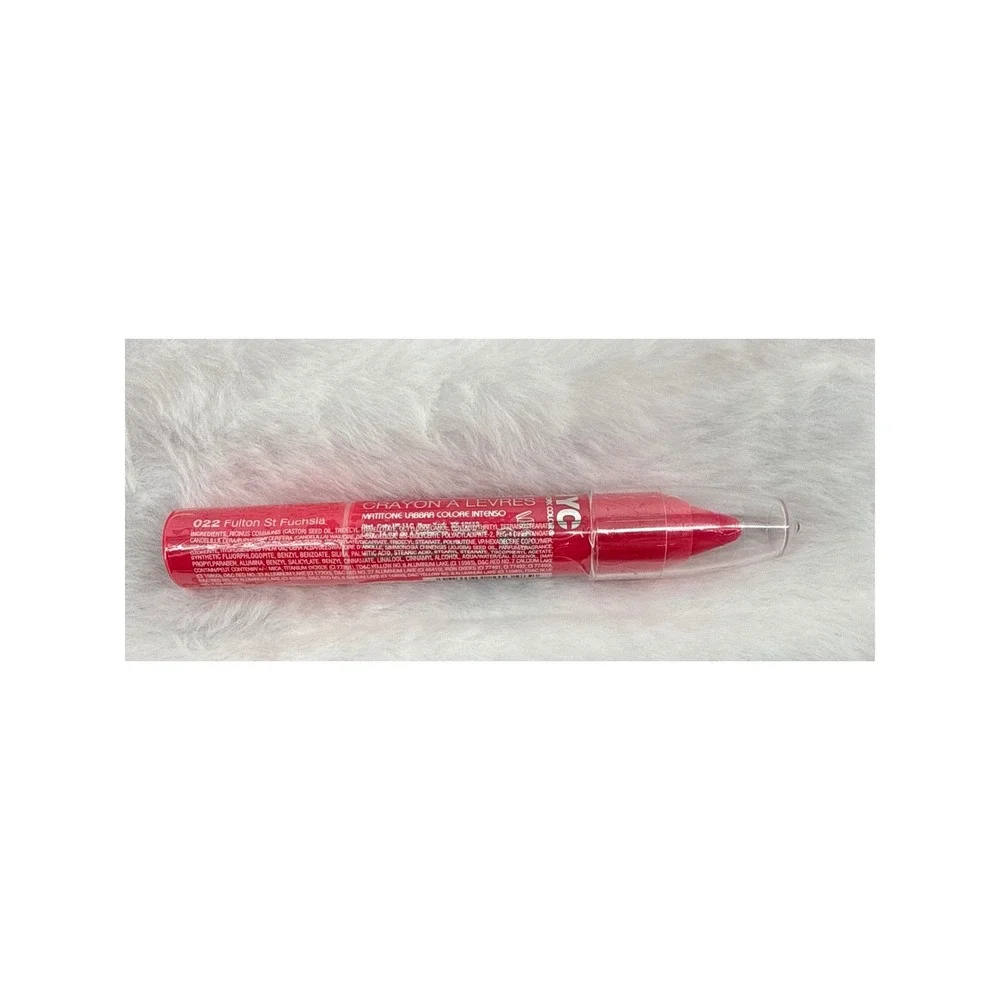 NYC City Proof Twistable Intense Lip Color 022 Fulton St Fuchsia Pink Crayon NEW